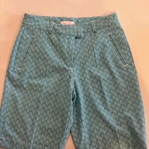 Lady Hagen Teal Geometric Pull-On Shorts